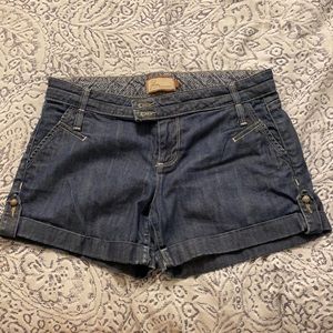 Dark denim shorts